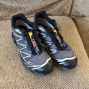 Salomon Black and Gray Gore-Tex Running Shoes